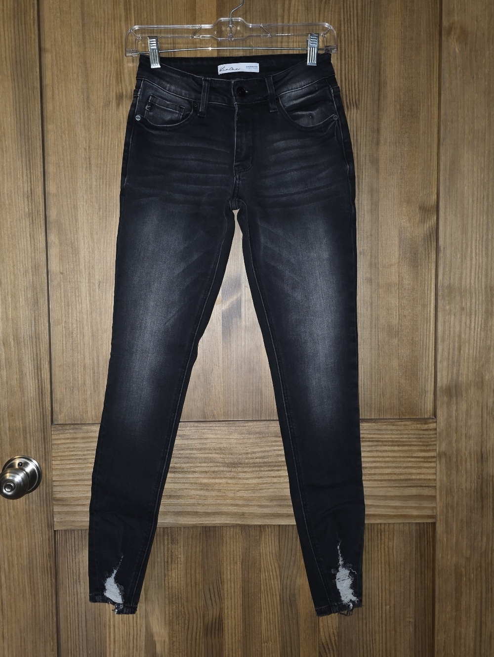Kancan Black Washed Skinny Jeans - Women's